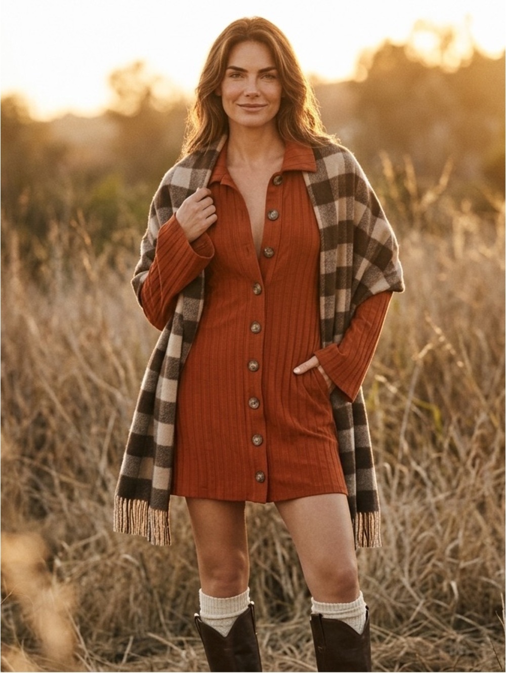 Small Reformation Benton Ribbed Button-Front Sweater Mini Dress